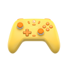 GameSir Nova Lite Multiplatform Controller in yellow and orange design with Hall Effect sticks and analog triggers.